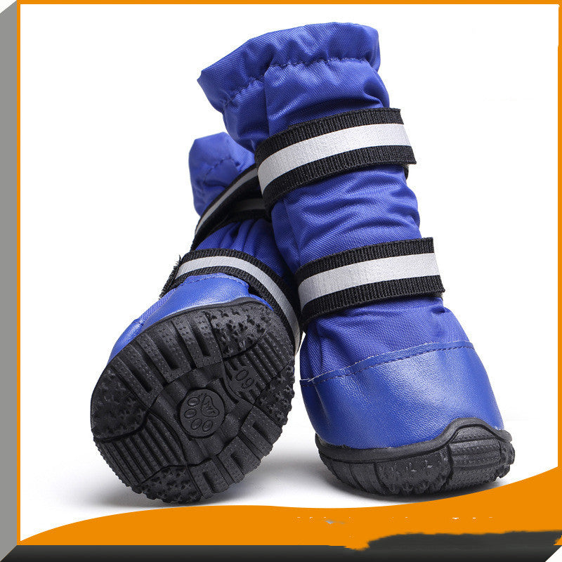 Waterproof Dog Shoes – Anti-Slip, Reflective & Adjustable Booties (Set of 4)