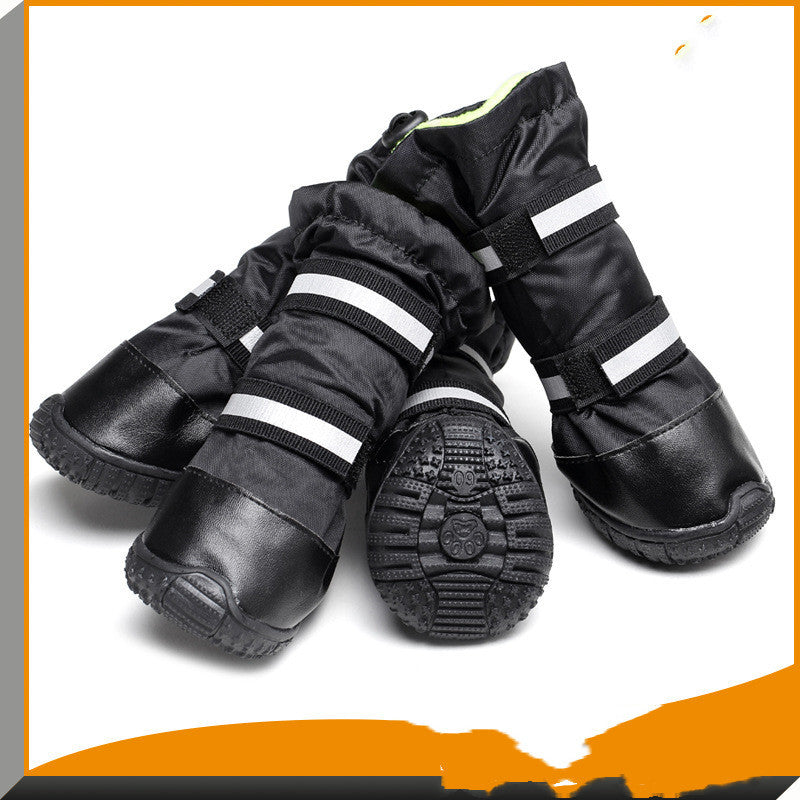 Waterproof Dog Shoes – Anti-Slip, Reflective & Adjustable Booties (Set of 4)