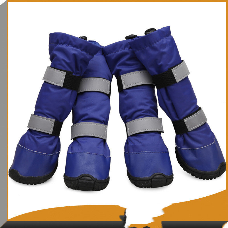 Waterproof Dog Shoes – Anti-Slip, Reflective & Adjustable Booties (Set of 4)