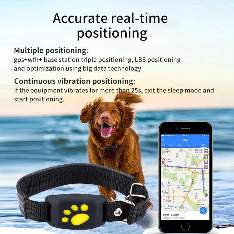 Real-Time GPS Pet Tracker – GSM + Beidou Smart Locator for Dogs & Cats