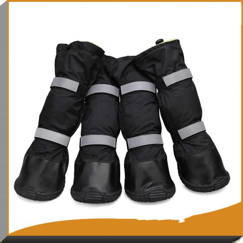 Waterproof Dog Shoes – Anti-Slip, Reflective & Adjustable Booties (Set of 4)