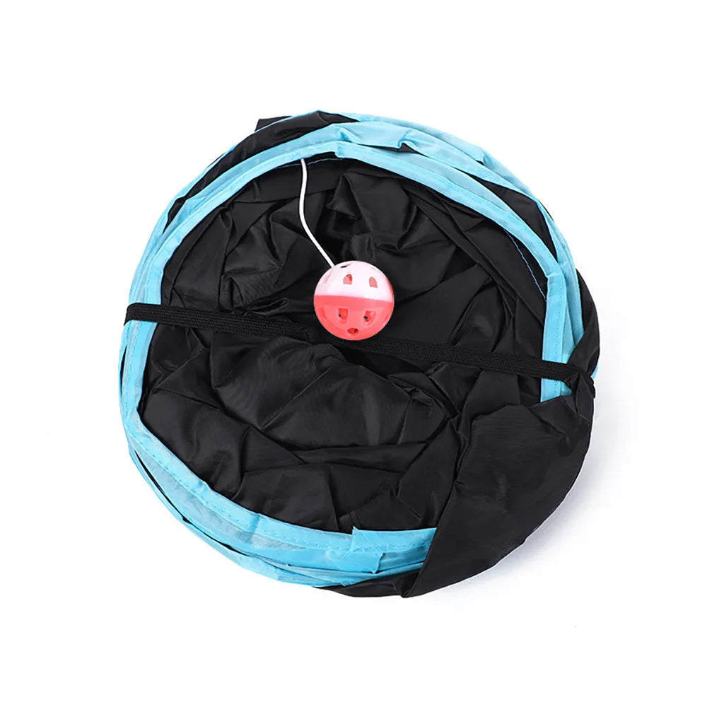 Collapsible Cat Play Tunnel – Crinkle Toy for Indoor Cats, Rabbits & Guinea Pigs