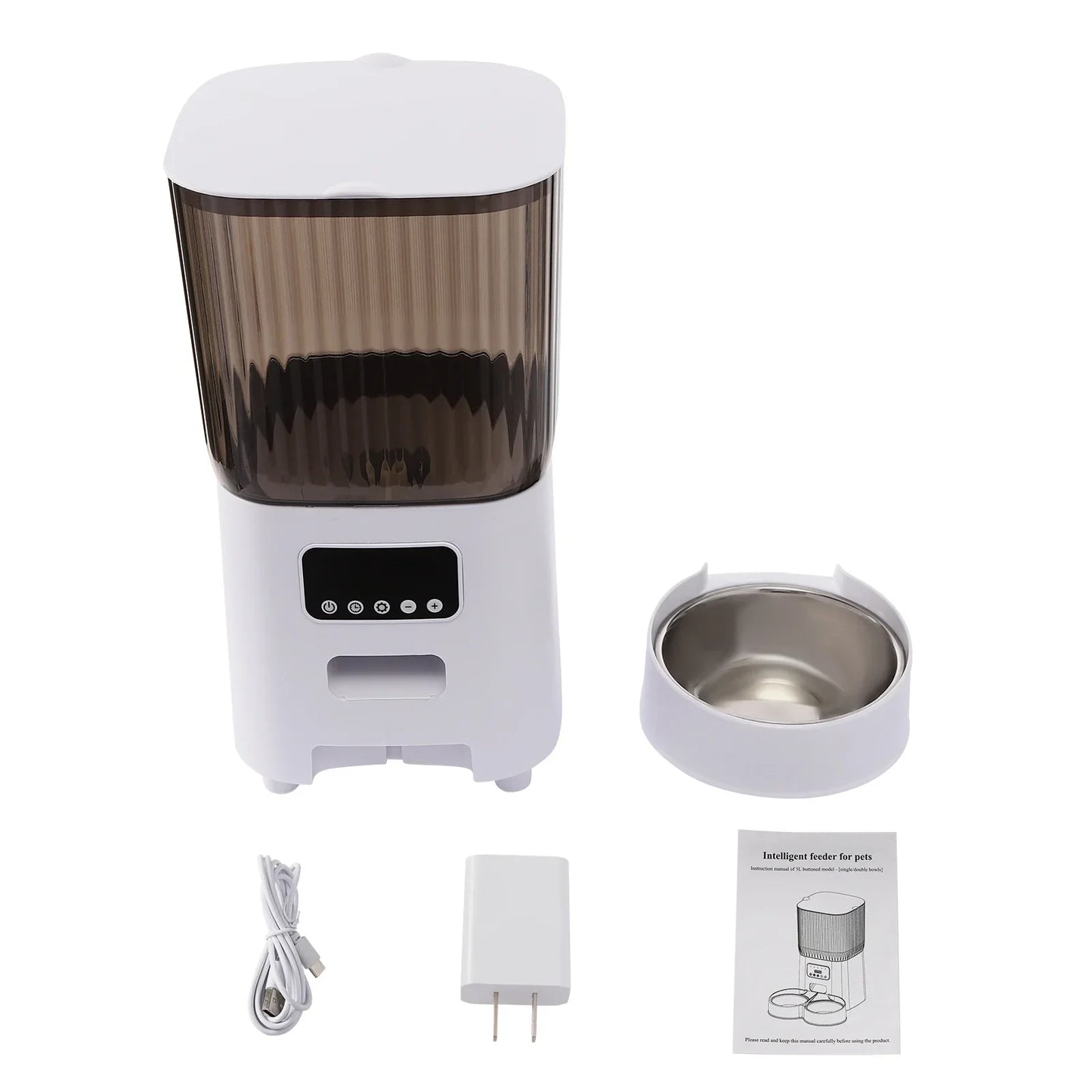 Automatic Cat Feeder 5L – Timed Pet Food Dispenser
