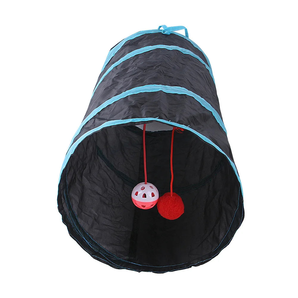Collapsible Cat Play Tunnel – Crinkle Toy for Indoor Cats, Rabbits & Guinea Pigs