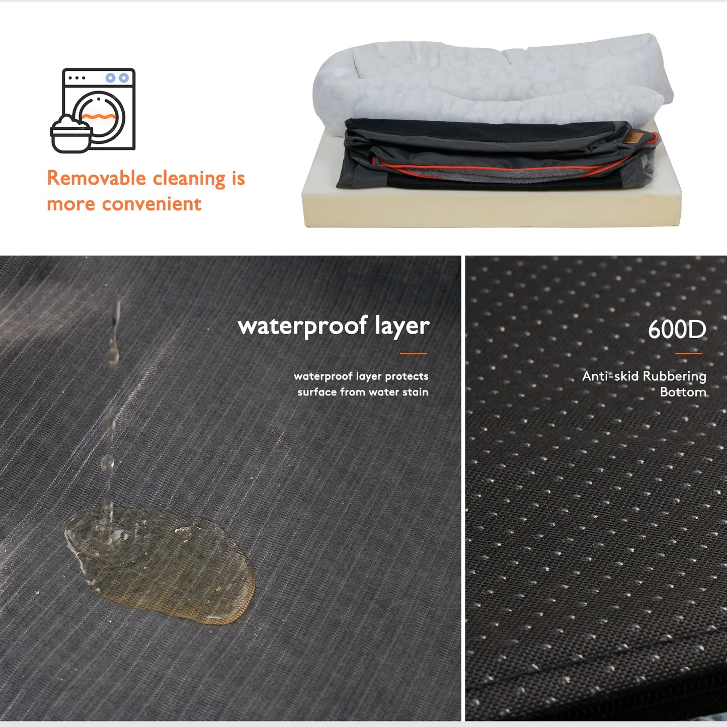 XL Orthopedic Dog Bed – Soft Foam, Washable Cover