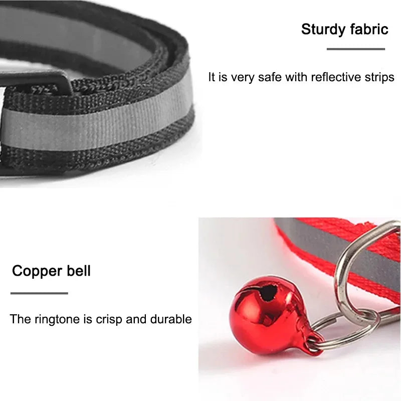 Adjustable Cat Collars with Bell – 10 Pack