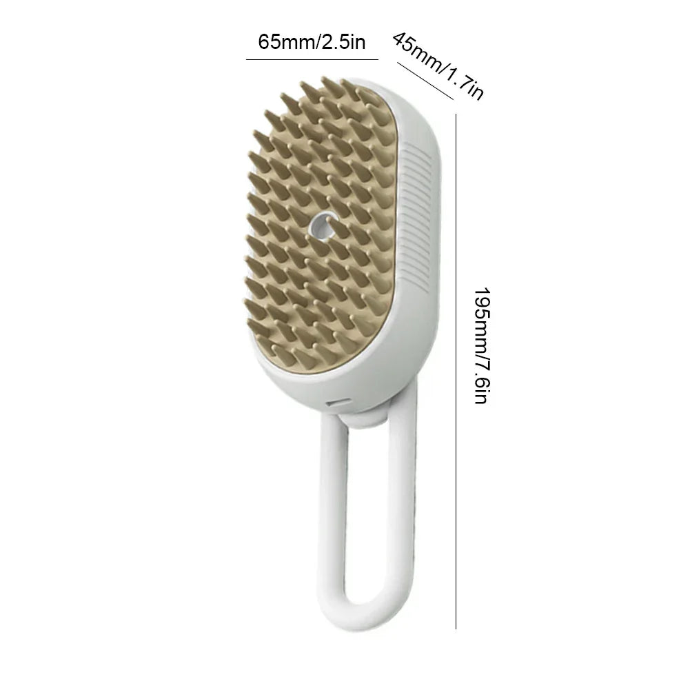 Cat Steam Grooming Brush Interactive Self Cleaning pettechhair