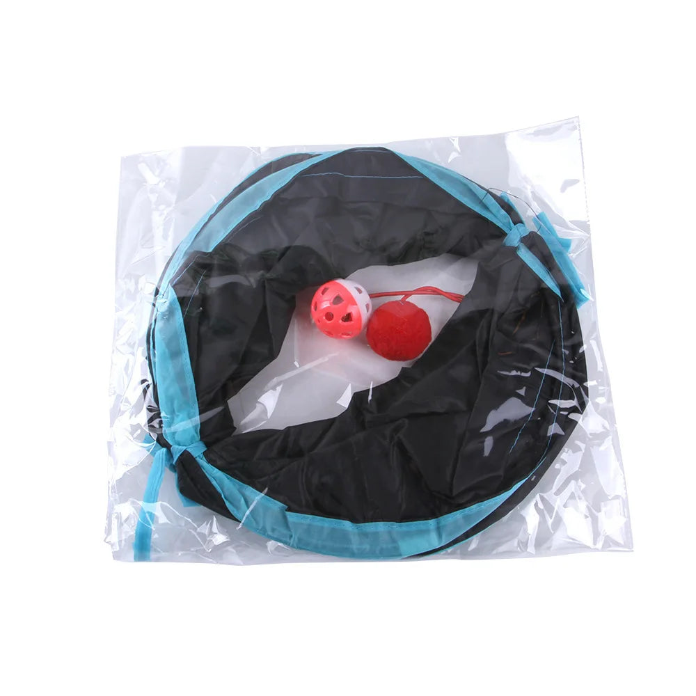 Collapsible Cat Play Tunnel – Crinkle Toy for Indoor Cats, Rabbits & Guinea Pigs