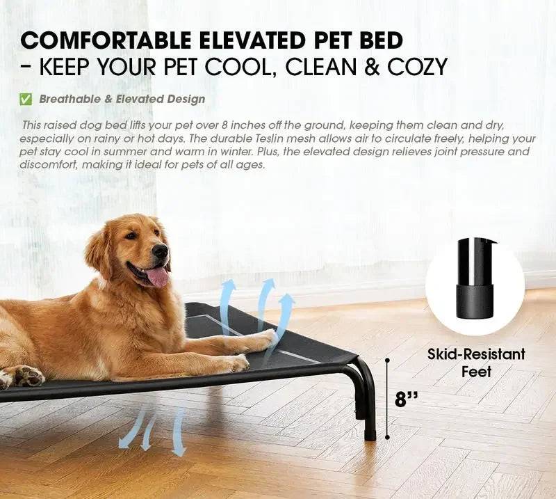 Large Orthopedic Elevated Dog Bed – XL/3XL