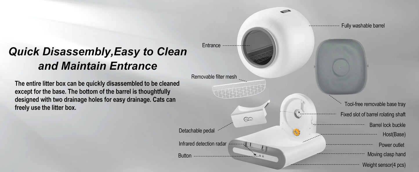 Doel Automatic Cat Litter Box – Self-Cleaning, App Control