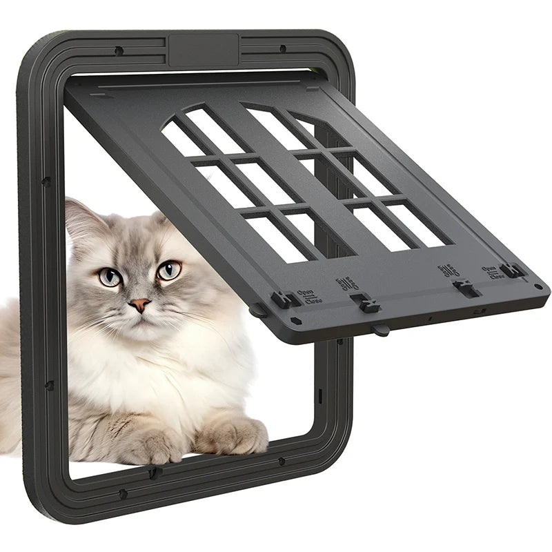 Large Magnetic Dog Screen Door – 4‑Way Locking Flap