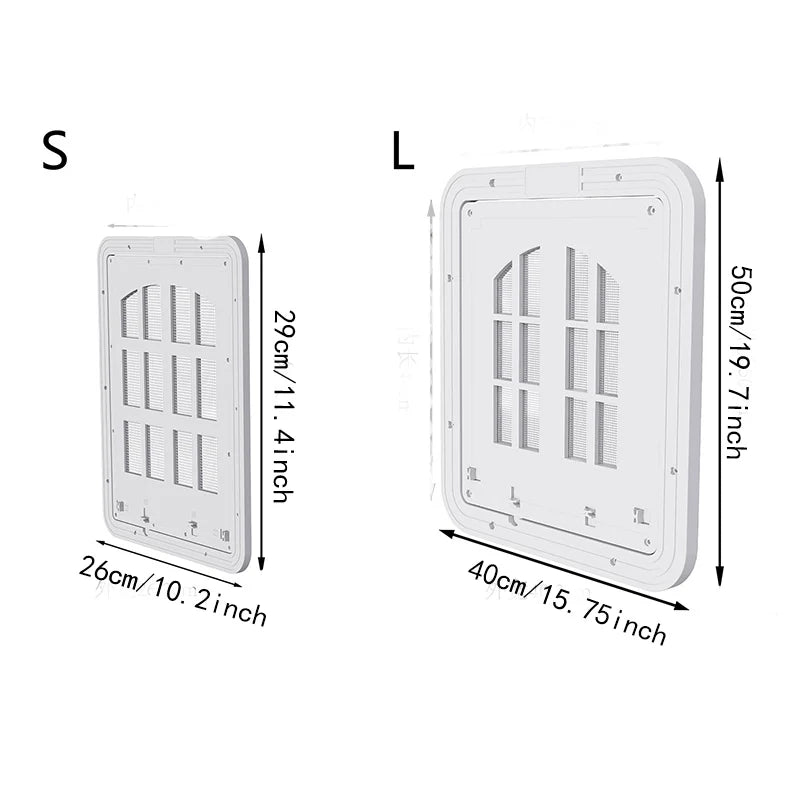 Large Magnetic Dog Screen Door – 4‑Way Locking Flap