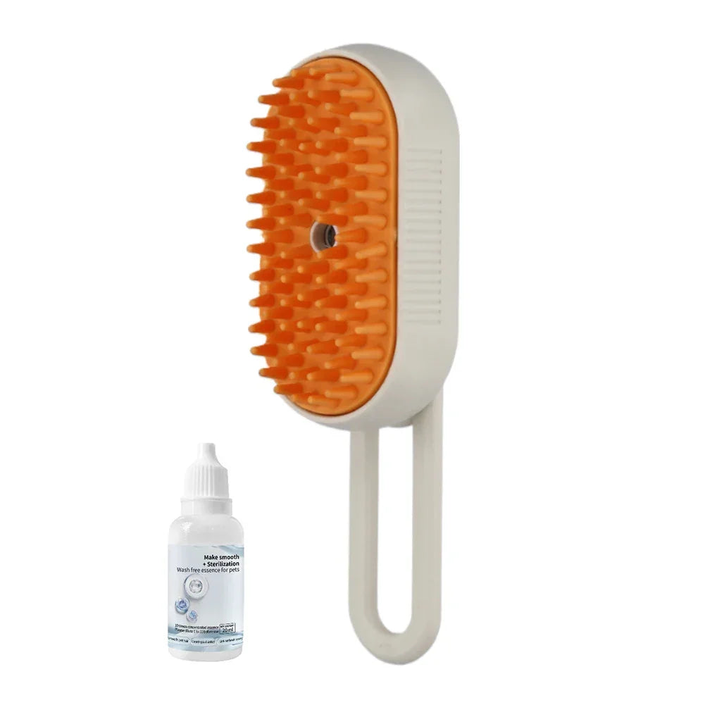 Cat Steam Grooming Brush Interactive Self Cleaning pettechhair