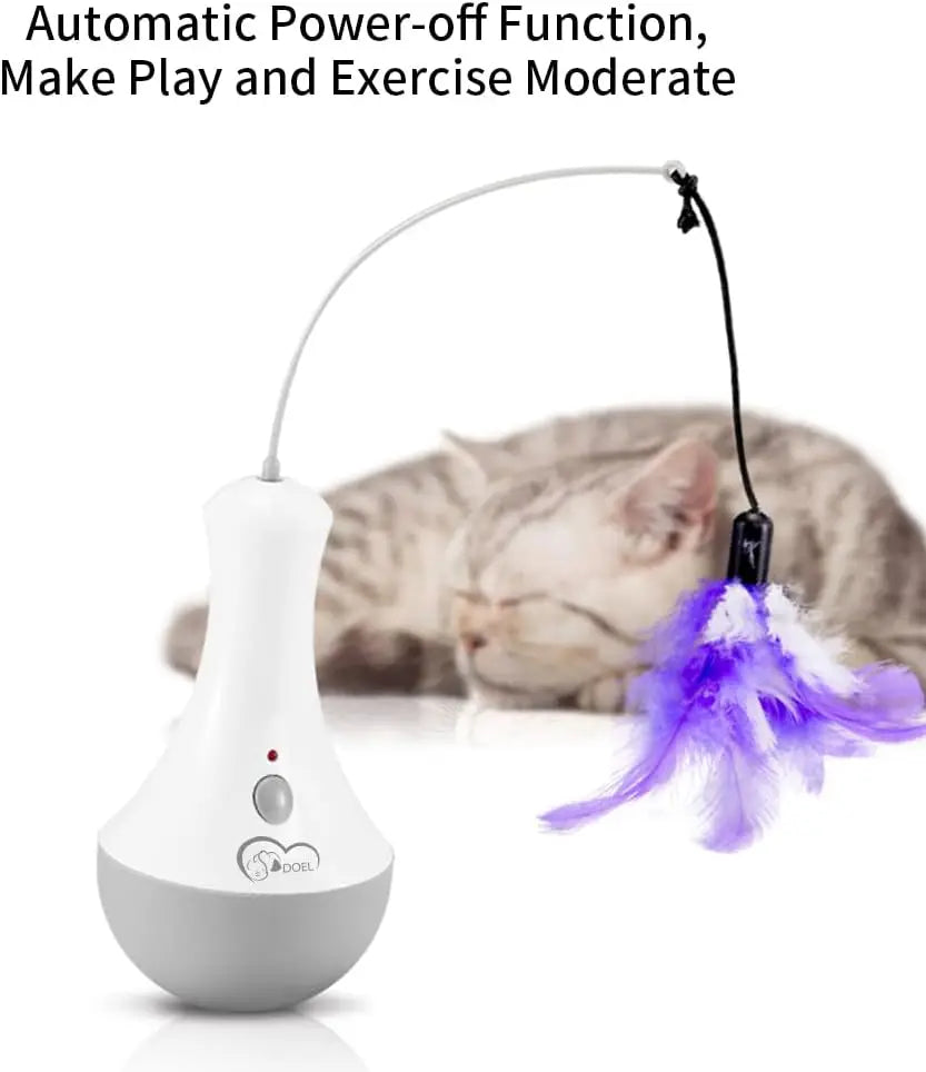 Interactive Feather Cat Toy – USB Automatic Play Ball