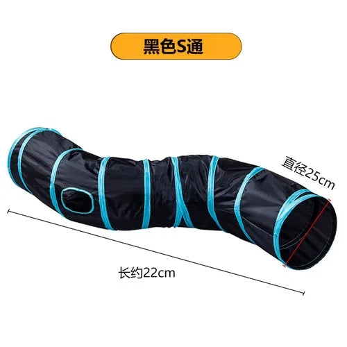 Collapsible Cat Play Tunnel – Crinkle Toy for Indoor Cats, Rabbits & Guinea Pigs
