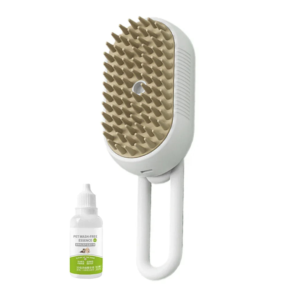 Cat Steam Grooming Brush Interactive Self Cleaning pettechhair
