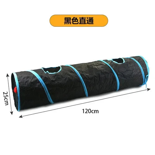 Collapsible Cat Play Tunnel – Crinkle Toy for Indoor Cats, Rabbits & Guinea Pigs