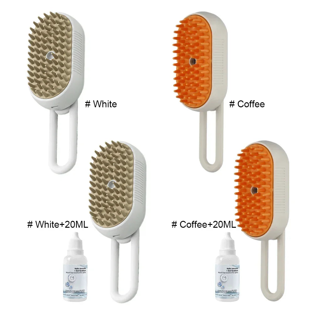 Cat Steam Grooming Brush Interactive Self Cleaning pettechhair