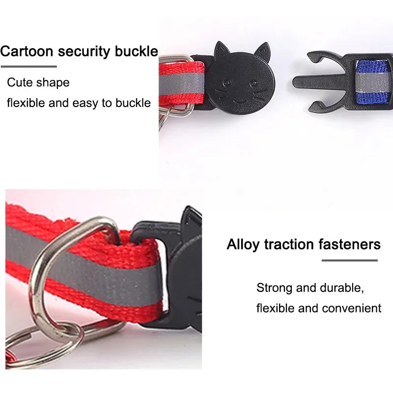 Adjustable Cat Collars with Bell – 10 Pack