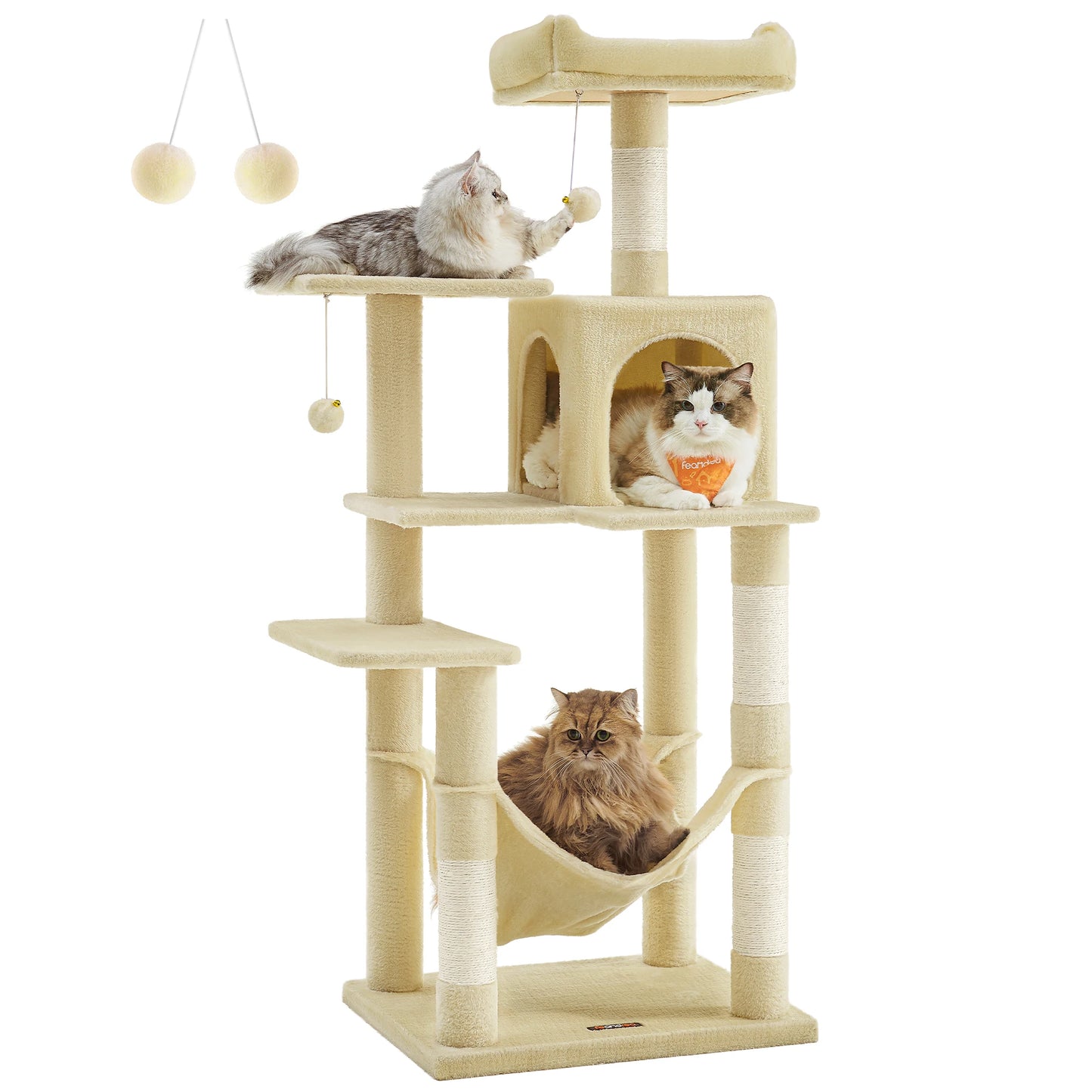 FEANDREA Multi-Level Cat Tree Tower – Indoor Cat Condo