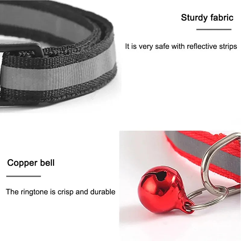 Adjustable Cat Collars with Bell – 10 Pack