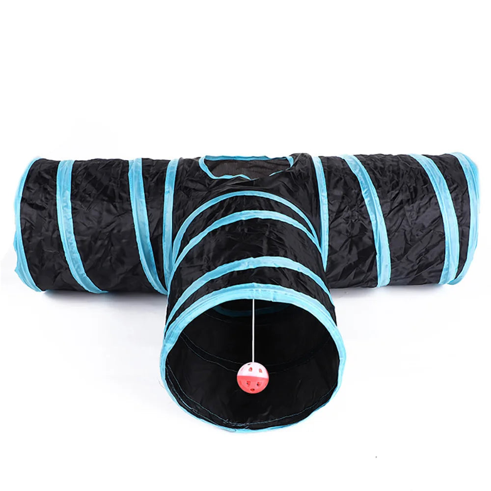 Collapsible Cat Play Tunnel – Crinkle Toy for Indoor Cats, Rabbits & Guinea Pigs