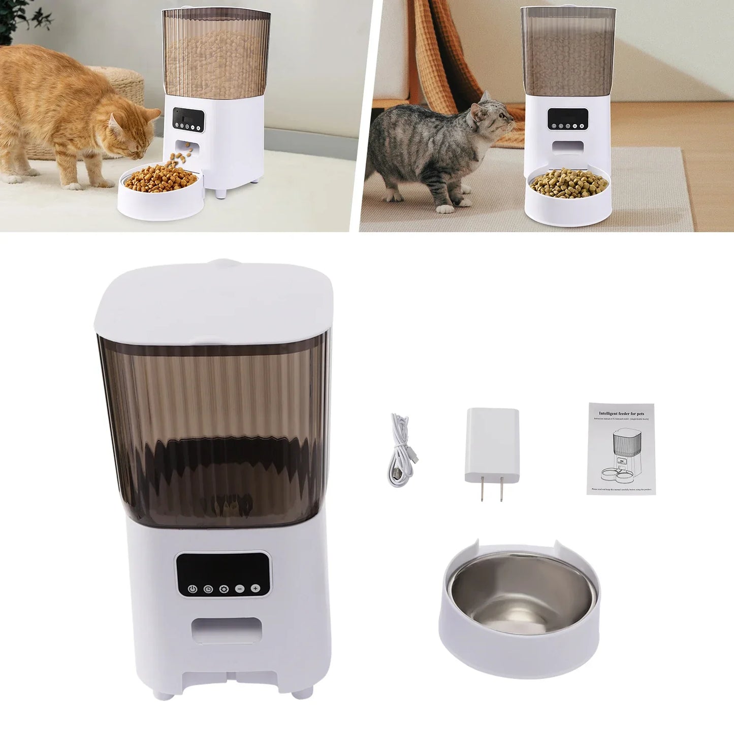 Automatic Cat Feeder 5L – Timed Pet Food Dispenser