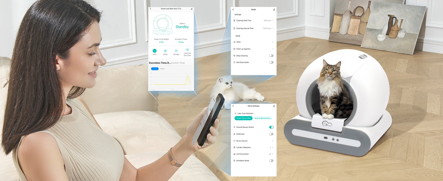 Doel Automatic Cat Litter Box – Self-Cleaning, App Control
