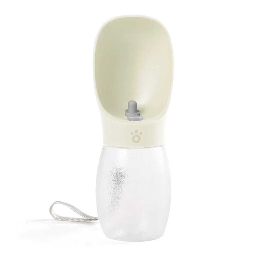 pettechhair portable pet water bottle with built in drinking bowl and wrist strap for dogs