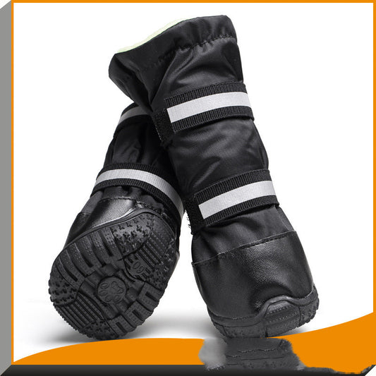 Waterproof anti-slip dog boots with reflective straps – set of 4
