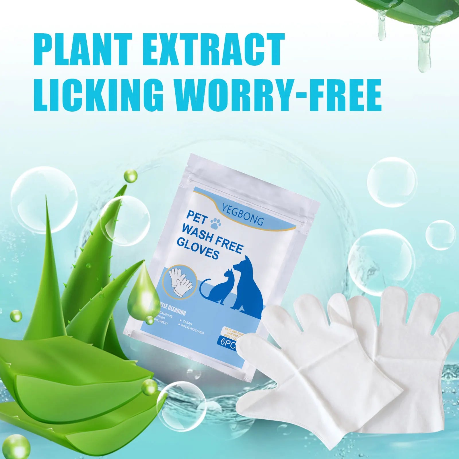 pettechhair pet wash free gloves with plant extract for worry free pet licking grooming white gloves pack