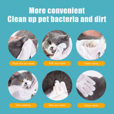 pettechhair Herbal Disposable Pet Gloves for Gentle Cleaning of Kittens and Puppies