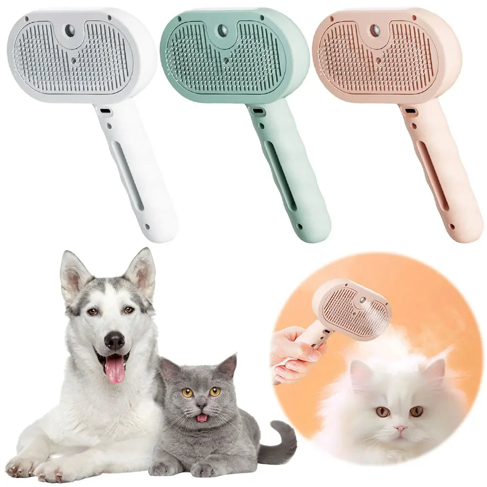 3-in-1 Cat Steam Brush – Rechargeable Grooming Tool