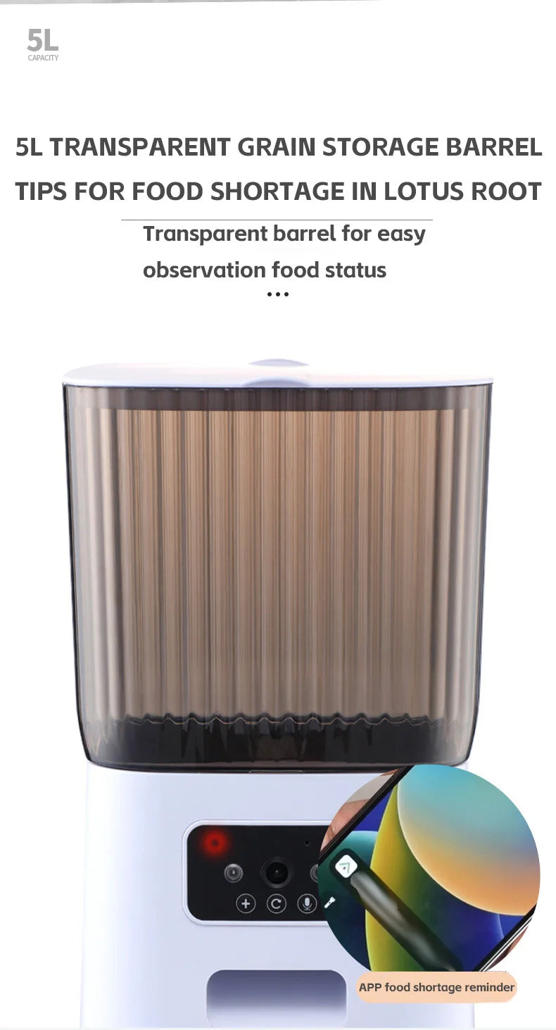Smart Cat Feeder With Camera Automatic Dispenser