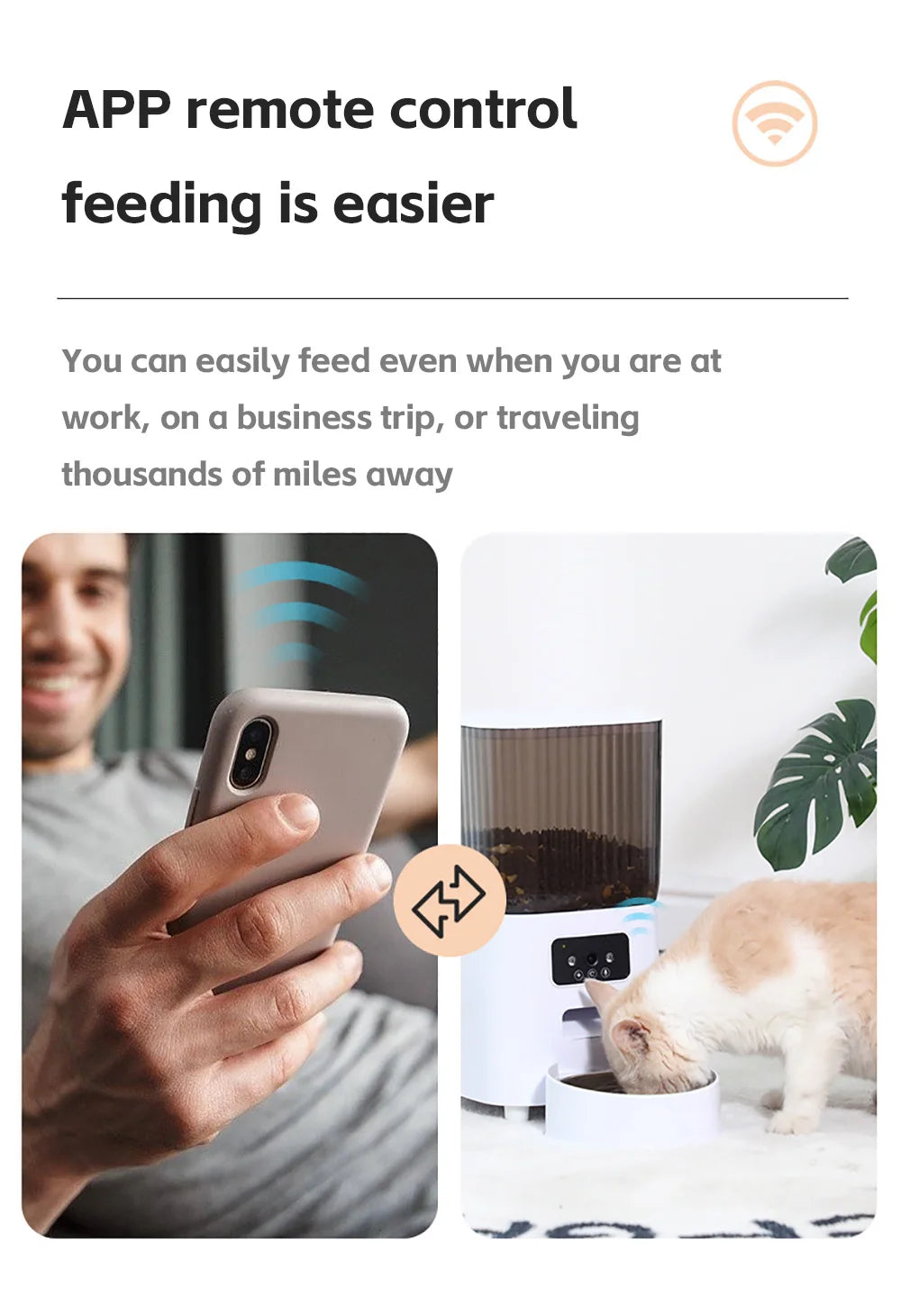 Smart Cat Feeder With Camera Automatic Dispenser