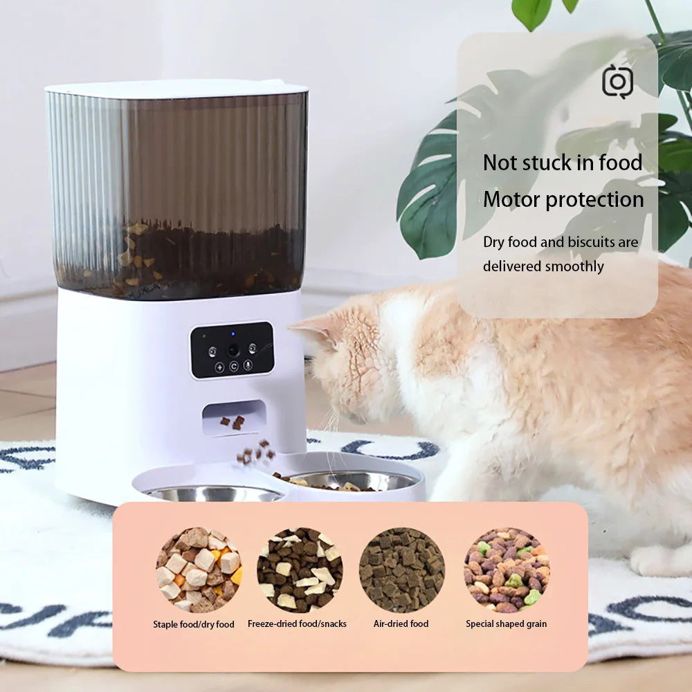 Smart Cat Feeder With Camera Automatic Dispenser