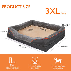 Orthopedic XL Dog Bed for Large Breeds – Memory Foam Comfort