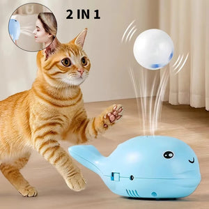 Electric floating cat toy USB interactive ball
