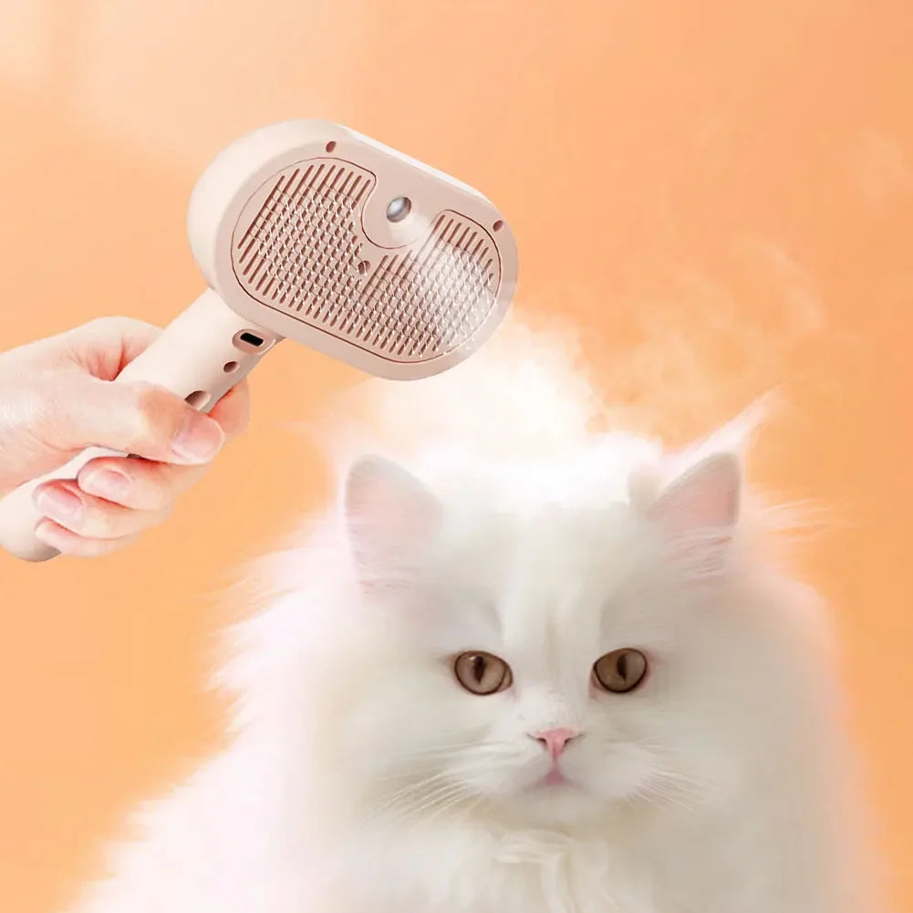 3-in-1 Cat Steam Brush – Rechargeable Grooming Tool