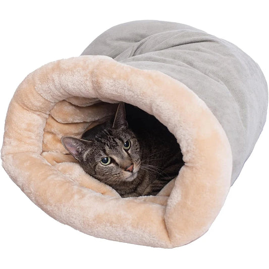Warm cat sleeping bag cozy cave bed
