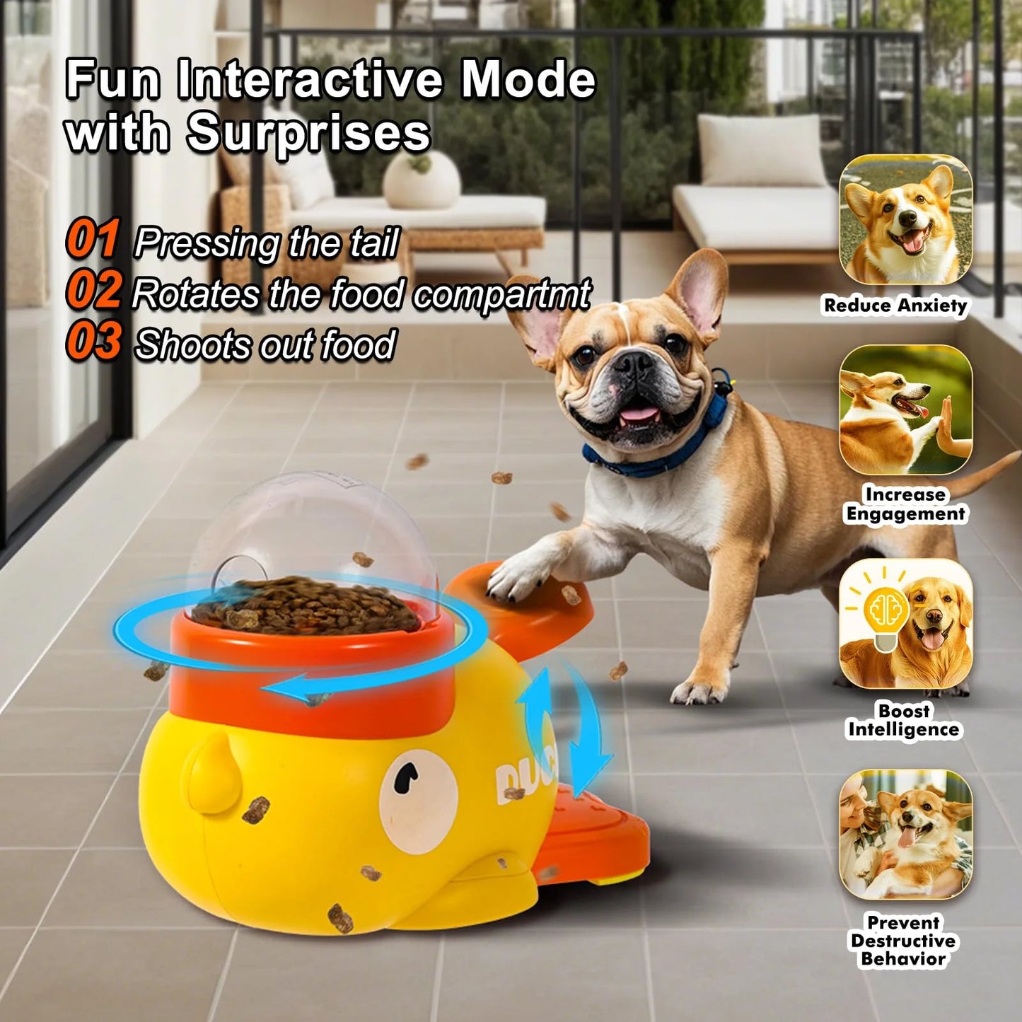 Dog Treat Dispenser Toy – Interactive Slow Feeder