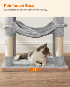 FEANDREA Multi-Level Cat Tree Tower 56.3″ Indoor Cat Condo