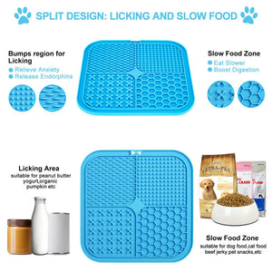 Dog Slow Feeders Mats Lick Mat Boredom Anxiety Reduction Perfect for Food Yogurt Peanut Butter Alternative to Slow Feed Dog Bowl pettechhair