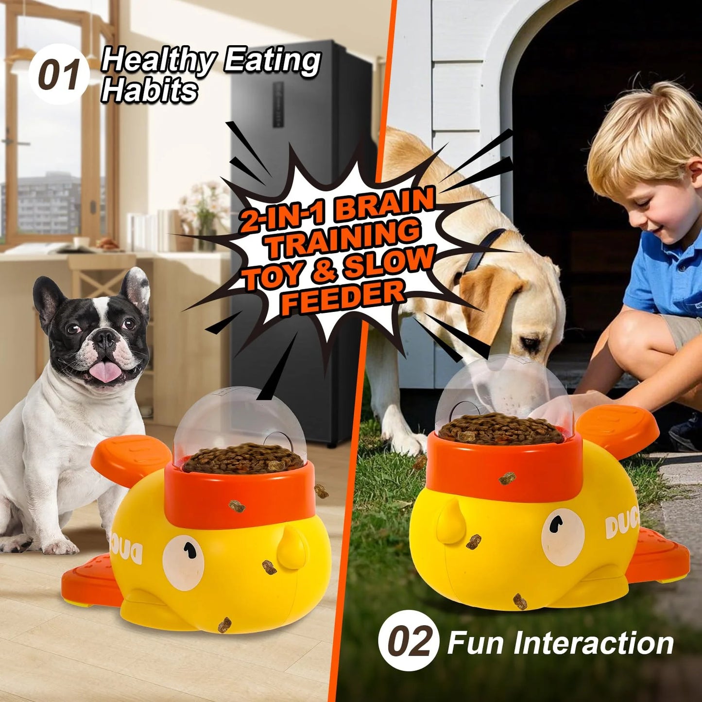 Dog Treat Dispenser Toy – Interactive Slow Feeder