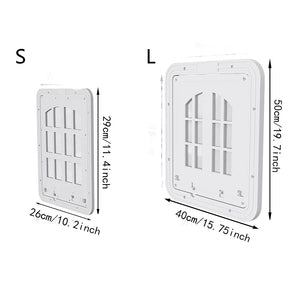 Large Magnetic Dog Screen Door – 4‑Way Locking Flap