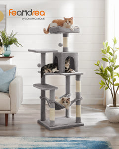 FEANDREA Multi-Level Cat Tree Tower 56.3″ Indoor Cat Condo