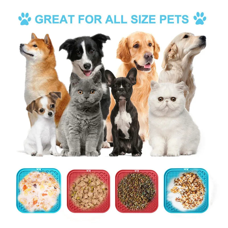 Dog Slow Feeders Mats Lick Mat Boredom Anxiety Reduction Perfect for Food Yogurt Peanut Butter Alternative to Slow Feed Dog Bowl pettechhair