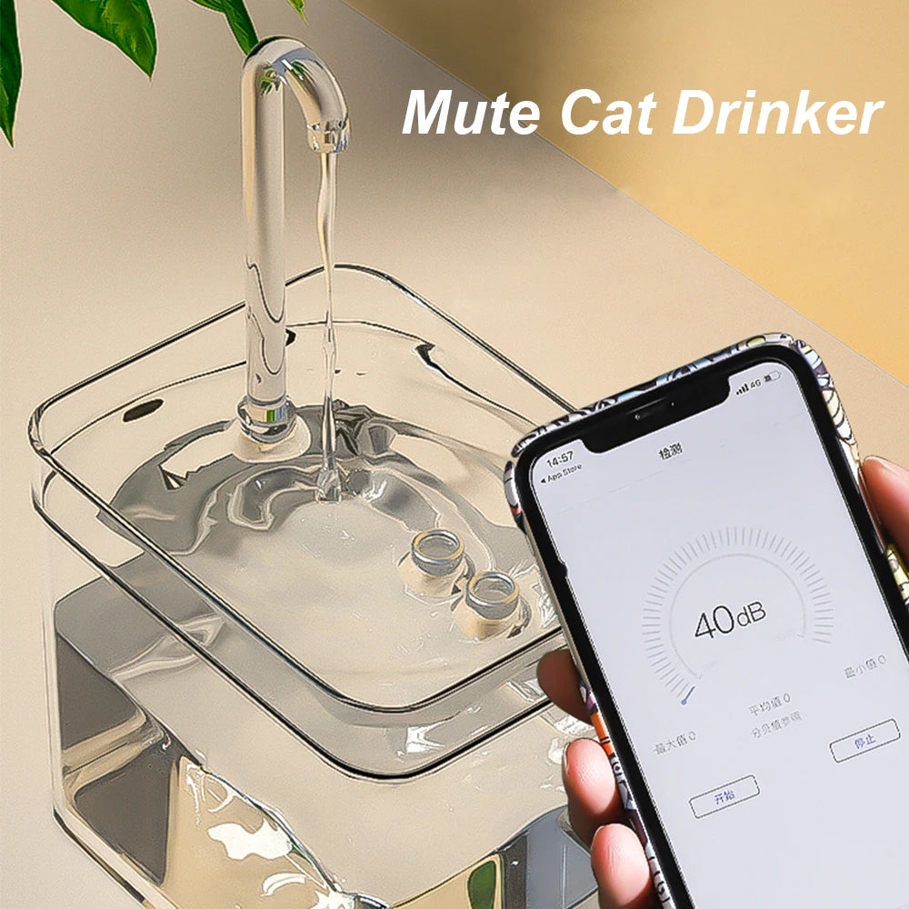 USB Cat Water Fountain – Silent Auto-Filtering