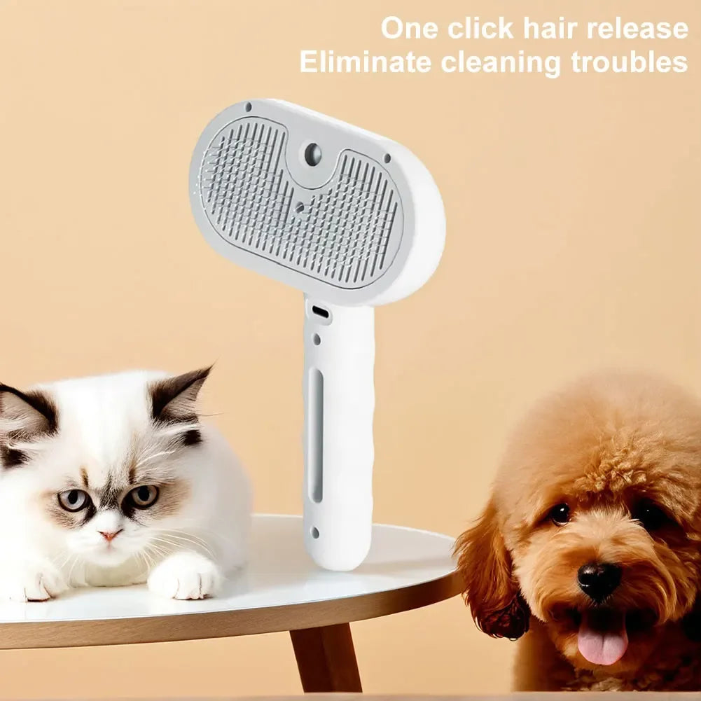 3-in-1 Cat Steam Brush – Rechargeable Grooming Tool