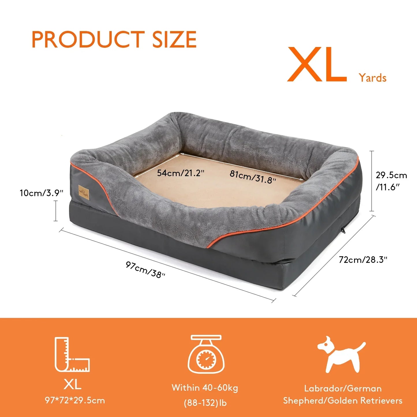 Large Soft Dog Bed for Extra Comfort
